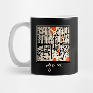 Deja Vu | Retro Paris | Girl In The Orange Dress | Impressionistic Mug